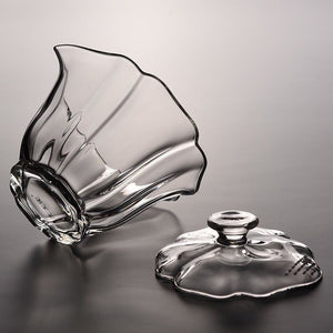 High End Baicai Glass Gaiwan Tea Cup with Filter Scald Proof Tea Cup Hand Holding Teapot High Quality Chinese Kung Fu Tea Set acacuss