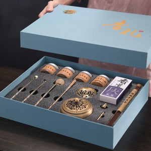 High end Fragrance Seal Gift Box Set Copper Seal Fragrance Complete Incense Path Entry Tool Seal Fragrance Tool Powder Gift acacuss