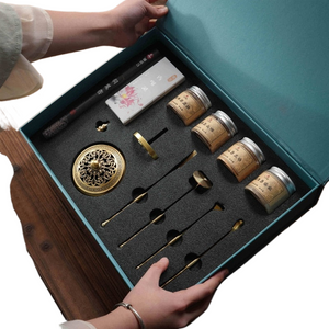 High end Fragrance Seal Gift Box Set Copper Seal Fragrance Complete Incense Path Entry Tool Seal Fragrance Tool Powder Gift acacuss