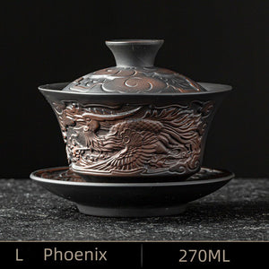 High-end Purple Pottery Chinese Teaset Gaiwan Tea Cups Lid Bowl Traditional Handmade Tea Brew Tea Cup Tea Bowl acacuss