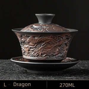 High-end Purple Pottery Chinese Teaset Gaiwan Tea Cups Lid Bowl Traditional Handmade Tea Brew Tea Cup Tea Bowl acacuss