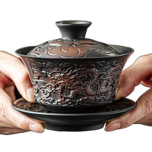 High-end Purple Pottery Chinese Teaset Gaiwan Tea Cups Lid Bowl Traditional Handmade Tea Brew Tea Cup Tea Bowl acacuss