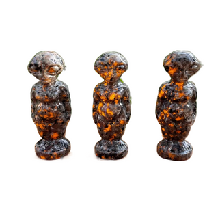 High-quality obsidian 、Yooperlite Alien Skulls Stone Carving Figurine Healing Crystal Statue Home Decoration Gemstone Craft Gift acacuss