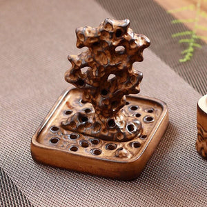 Home Decor Incense Furnace Ceramic Taihu Stone Antique Household Indoor Dish Sandalwood Incense Furnace Zen Furnace acacuss