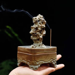 Home Decor Incense Furnace Ceramic Taihu Stone Antique Household Indoor Dish Sandalwood Incense Furnace Zen Furnace acacuss