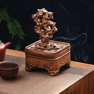 Home Decor Incense Furnace Ceramic Taihu Stone Antique Household Indoor Dish Sandalwood Incense Furnace Zen Furnace acacuss