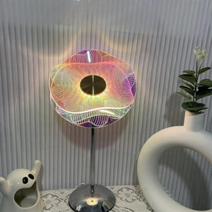 Home Decoration Atmosphere Light Colorful Dutch Windmill Ins Table Light Creative Atmosphere Light Aurora Acrylic Room Decor acacuss