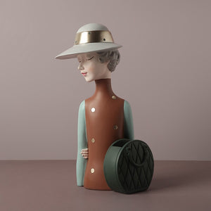 Home Decoration,Girl Figurine Miniature,Figure Statue,Flower Vase,Sculpture,Modern Table Decor,Living Room,Decorative,Desk Art acacuss