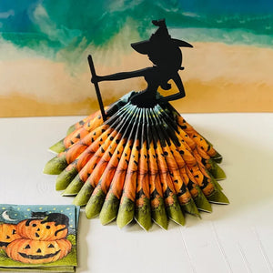 2023 Home Wooden Halloween Black Witch Napkin Holder New Creativity Kitchen Dining Room Decorative Ornament acacuss