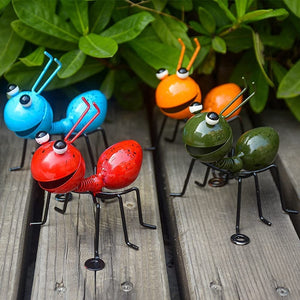 Hot Metal Ant Wall Decoration Cute Cartoon Hanging Pendant Creative Craft Bedroom Garden Lawn Art Wall Accents Handcrafte 2023 acacuss