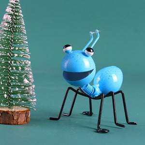 Hot Metal Ant Wall Decoration Cute Cartoon Hanging Pendant Creative Craft Bedroom Garden Lawn Art Wall Accents Handcrafte 2023 acacuss
