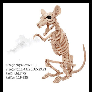Hot Skeleton animal 100% Plastic Animal Skeleton Bones Horror Halloween Christmas Prop animal Crow Skeleton Decoration New Year acacuss