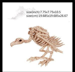 Hot Skeleton animal 100% Plastic Animal Skeleton Bones Horror Halloween Christmas Prop animal Crow Skeleton Decoration New Year acacuss