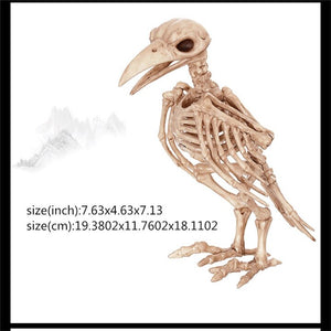 Hot Skeleton animal 100% Plastic Animal Skeleton Bones Horror Halloween Christmas Prop animal Crow Skeleton Decoration New Year acacuss