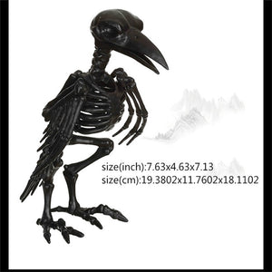 Hot Skeleton animal 100% Plastic Animal Skeleton Bones Horror Halloween Christmas Prop animal Crow Skeleton Decoration New Year acacuss