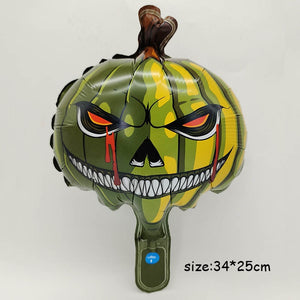 Huge Standing Halloween Pumpkin Ghost Balloons Witch Bat Spider Foil Ballon Inflatable Kids Toys Globos Halloween Party Supplies acacuss