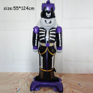 Huge Standing Halloween Pumpkin Ghost Balloons Witch Bat Spider Foil Ballon Inflatable Kids Toys Globos Halloween Party Supplies acacuss