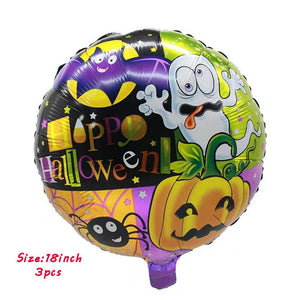Huge Standing Halloween Pumpkin Ghost Balloons Witch Bat Spider Foil Ballon Inflatable Kids Toys Globos Halloween Party Supplies acacuss