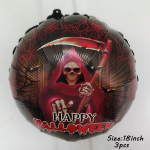 Huge Standing Halloween Pumpkin Ghost Balloons Witch Bat Spider Foil Ballon Inflatable Kids Toys Globos Halloween Party Supplies acacuss