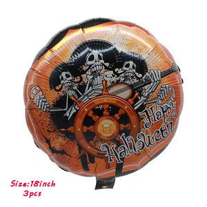 Huge Standing Halloween Pumpkin Ghost Balloons Witch Bat Spider Foil Ballon Inflatable Kids Toys Globos Halloween Party Supplies acacuss