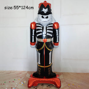 Huge Standing Halloween Pumpkin Ghost Balloons Witch Bat Spider Foil Ballon Inflatable Kids Toys Globos Halloween Party Supplies acacuss