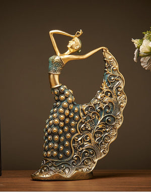 Indian dancers desktop ornaments modern simple luxury home creative wine cabinet decorations resin crafts decorations acacuss