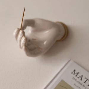 Innovative Burning Three-dimensional Palm-hand Making Kiln-changing Glazed Ceramic Incense Insert Jewelry Storage Tray Ornaments acacuss