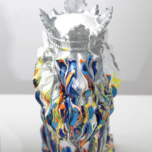 Ins Splash Color Crown Lion Statue Resin Handicrafts Home Furnishing Ornaments Home Entrance Decoration Small Ornaments Gift acacuss
