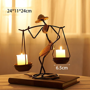 Iron Candle Holders Home Decor Creative Candle Holder Party Decoration Accessories Romantic Candlestick Table Ornament Unique acacuss