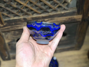 JIANZHAN Chinese Song Style Jian Kiln Tea Bowl Glorious Change Tenmoku Glaze Cup Porcelain by Great Potter Bingkun Cai Giftbox acacuss