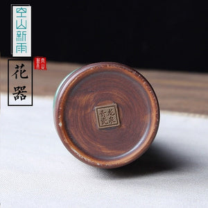JINGDEZHEN Celadon Vase Chinese Ceramic Decoration Simple Long Flower Vase Home Decor Bone china Vase flower decoration acacuss