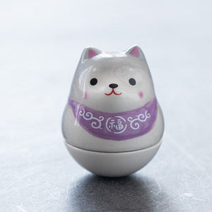 Japanese Ceramic Daruma Crafts Cartoon Lucky Cat Fortune Ornament Landscape Home Decor Accessories Gifts Living Room Decoration acacuss