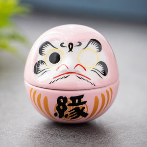 Japanese Ceramic Daruma Crafts Cartoon Lucky Cat Fortune Ornament Landscape Home Decor Accessories Gifts Living Room Decoration acacuss