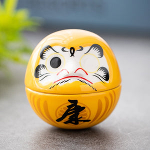 Japanese Ceramic Daruma Crafts Cartoon Lucky Cat Fortune Ornament Landscape Home Decor Accessories Gifts Living Room Decoration acacuss