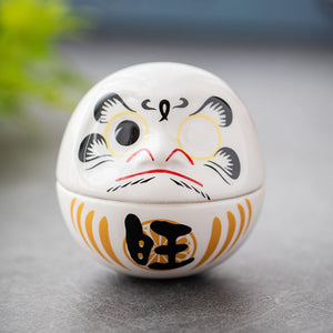 Japanese Ceramic Daruma Crafts Cartoon Lucky Cat Fortune Ornament Landscape Home Decor Accessories Gifts Living Room Decoration acacuss