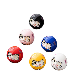 Japanese Ceramic Daruma Crafts Cartoon Lucky Cat Fortune Ornament Landscape Home Decor Accessories Gifts Living Room Decoration acacuss