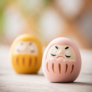 Japanese Ceramic Daruma Doll Crafts Lucky Charm Fortune Ornament Landscape Home Decor Miniature Accessories Gifts Desk acacuss