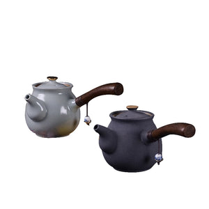 Japanese Ceramic Kyusu Teapot Vintage Side Handle Tea po Drinkware 200ML acacuss