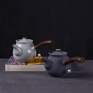 Japanese Ceramic Kyusu Teapot Vintage Side Handle Tea po Drinkware 200ML acacuss