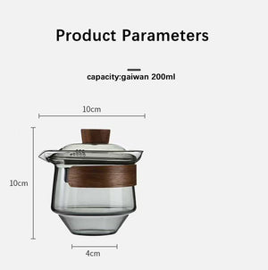 Japanese Glass Gaiwan Tea Tureen Single Heat-resistant and Scald Proof Sancai Cup Tea Set Kung Fu Tea Cup and Bowl acacuss