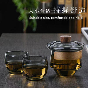 Japanese Glass Gaiwan Tea Tureen Single Heat-resistant and Scald Proof Sancai Cup Tea Set Kung Fu Tea Cup and Bowl acacuss
