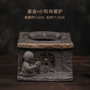 Japanese Handmade Stoneware Teapot Tea Pot Gilt Pumpkin Lifting Beam Pot Candle Warm Teapot Set Infuser Teaware Kitchen Dining acacuss