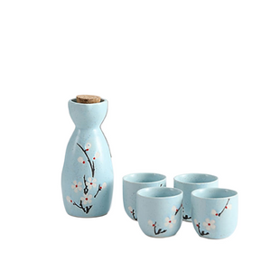 Japanese Sake Pot Set Fruit Wine Mug Sake Cup Household Baijiu Wine Mug Ceramic Sake Wine Set acacuss
