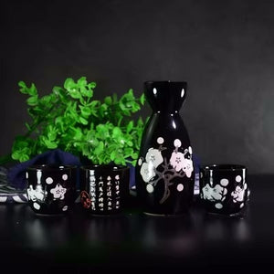 Japanese Sake Pot Set Fruit Wine Mug Sake Cup Household Baijiu Wine Mug Ceramic Sake Wine Set acacuss