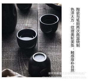 Japanese Style Wine Set, Ceramic Sake Set, Wine Dispenser, White Wine, Rice Wine Cup, Small Wine Glass, Home Drinking Set acacuss