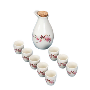 Japanese Style Wine Set Japanese Style Sake Cup Ceramic Jug Wine Dispenser Decanter Small Wine Cup Small Wine Glass One Mouthful acacuss