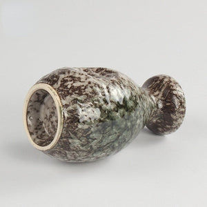 Japanese and Korean Style 200ml Imitation Marbled Round Belly Characteristic Sake Pot Color Glaze Ceramic Small Wine Glass Set acacuss
