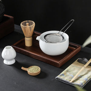 Japanese matcha suits with dumping of mouth of bowl with ceramic egg beater matcha tea spoon of maccha powder compact gift box acacuss