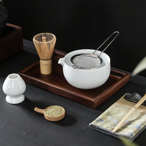 Japanese matcha suits with dumping of mouth of bowl with ceramic egg beater matcha tea spoon of maccha powder compact gift box acacuss