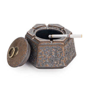 Japanese style rusty ashtray ceramic ancient well ashtray smoke cup home living room decoration office tea desktop ornaments acacuss